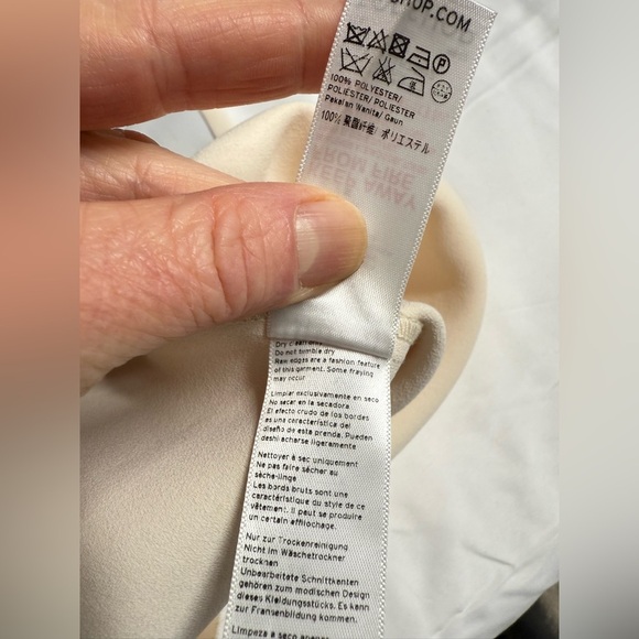 TOPSHOP Blue and Cream color block sleeveless Mini Dress size M - Picture 12 of 13